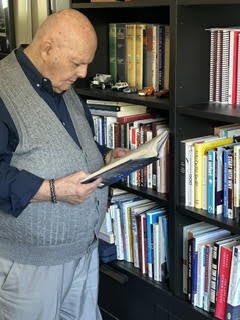 Among the books